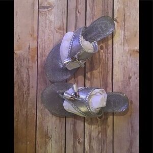 Jack Rogers Silver Jelly Size 5